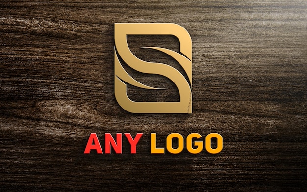 Diseño del logotipo de la letra S dorada