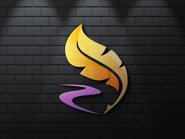Diseño del logotipo de la pluma de pluma colorida