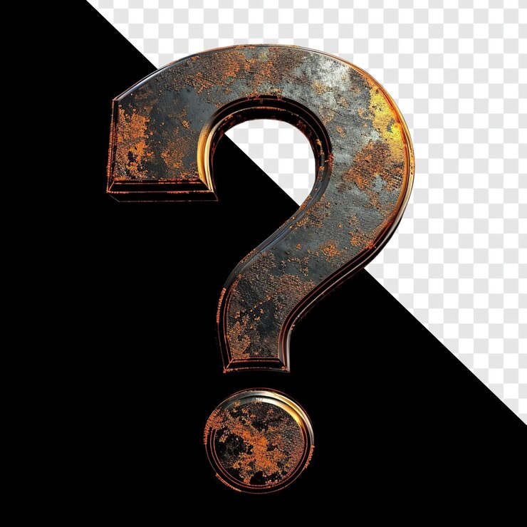 PSD diseño del logotipo del signo de pregunta en un fondo transparente