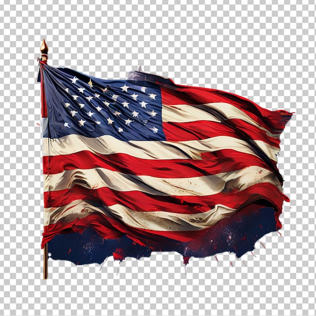 PSD el diseño de love usa con la bandera estadounidense, el logotipo patriótico de estados unidos, la pegatina o la insignia.