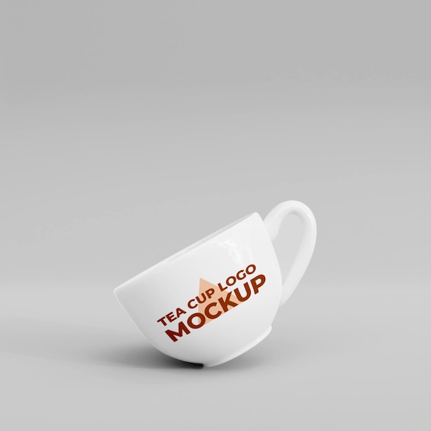Diseño de maqueta 3d de taza de té