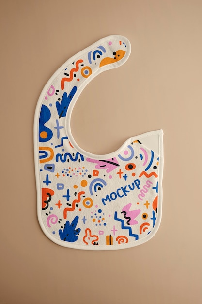 Diseño de maqueta de babero para niños.