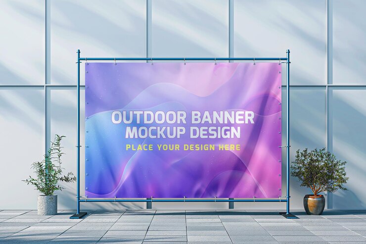 diseño de maqueta de banner de publicidad al aire libre PSD