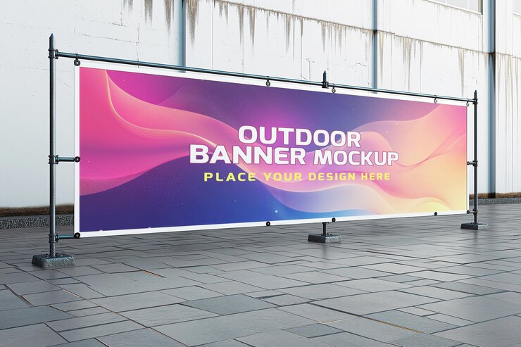 diseño de maqueta de banner de publicidad al aire libre PSD