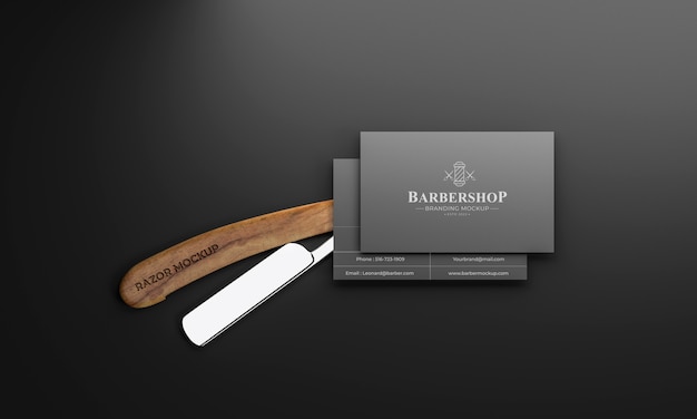 PSD diseño de maqueta de banner de rbarbershop