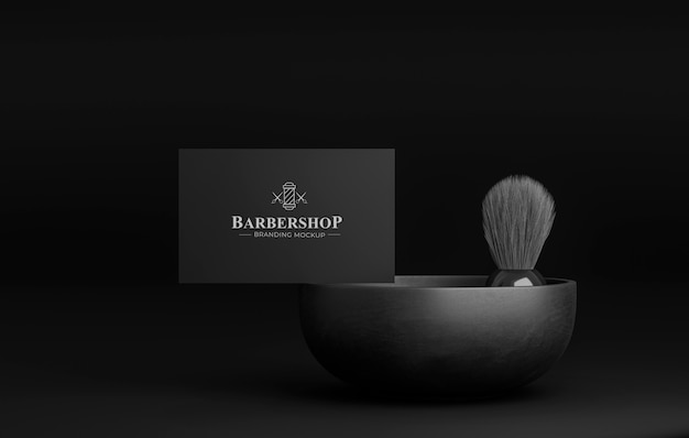 PSD diseño de maqueta de banner de rbarbershop