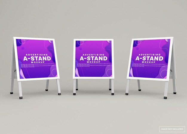 Diseño de maqueta de banner de stand publicitario.