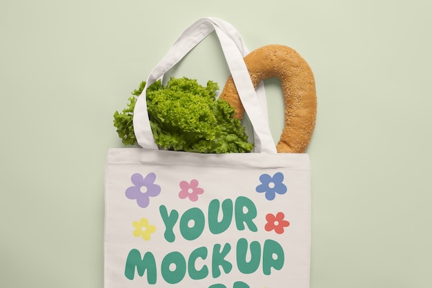 Diseño de maqueta de bolsa de asas