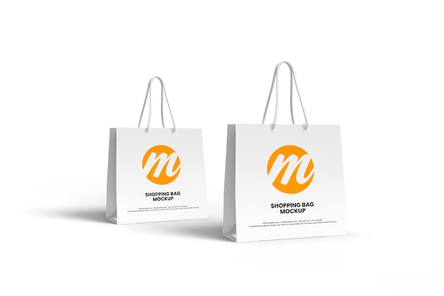 Diseño de maqueta de bolsa de compras o bolsa de papel premium