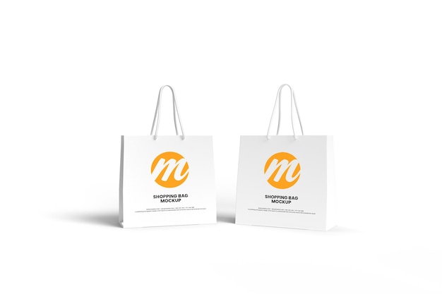 Diseño de maqueta de bolsa de compras o bolsa de papel premium