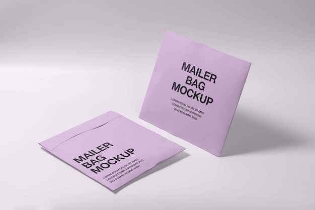 Diseño de maqueta de bolsa de correo