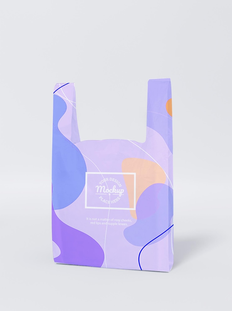 PSD diseño de maqueta de bolsa de plástico