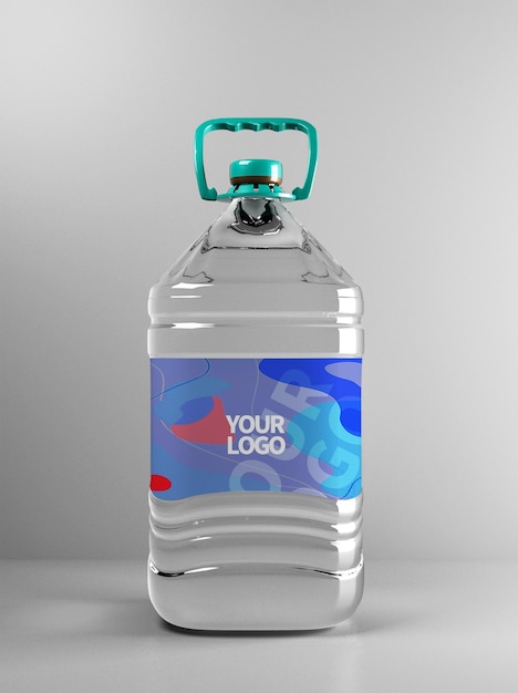Diseño de maqueta de botella de agua
