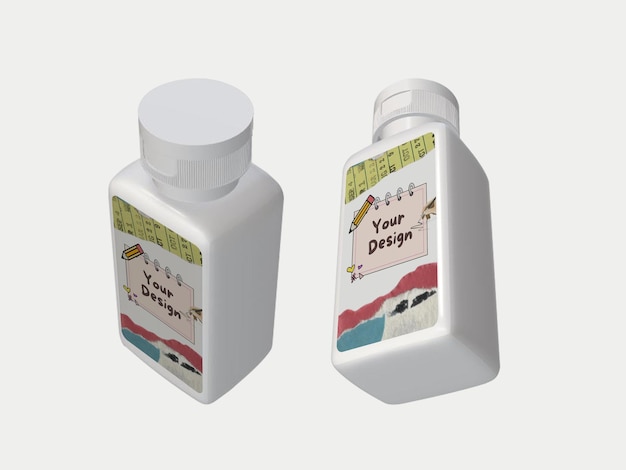 Diseño de maqueta de botella