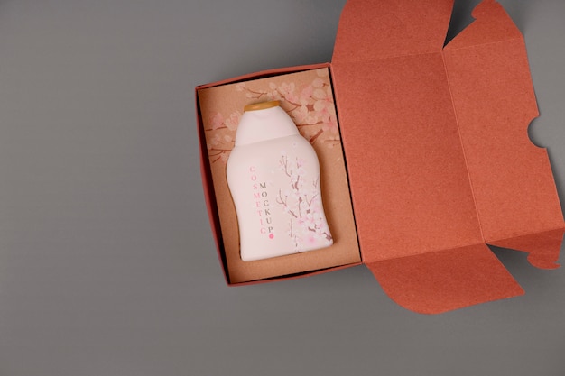 Diseño de maqueta de caja de belleza.