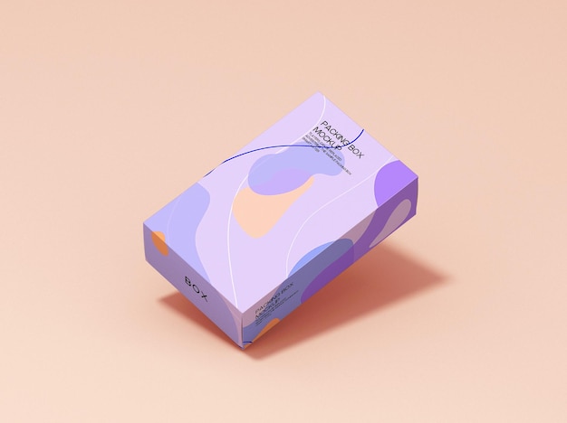 Diseño de maqueta de caja de cartón pequeña