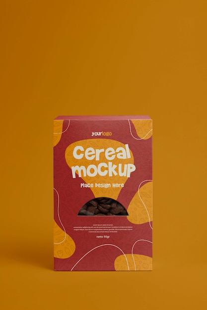 Diseño de maqueta de caja de cereal de desayuno