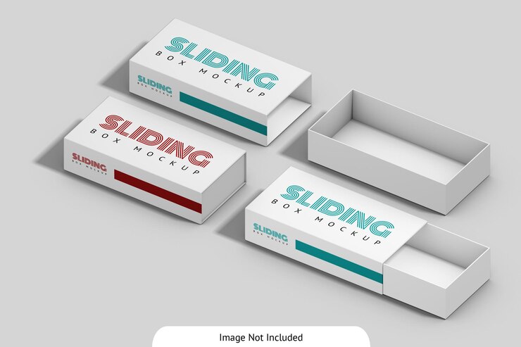 PSD diseño de maqueta de caja deslizante aislado