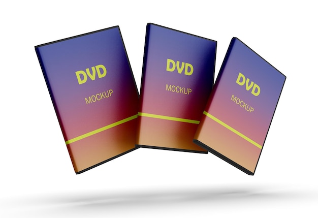 PSD diseño de maqueta de caja de dvd 3d