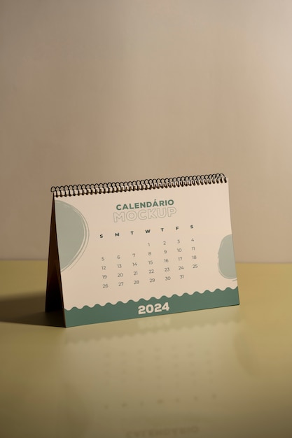 PSD diseño de maqueta del calendario 2024.