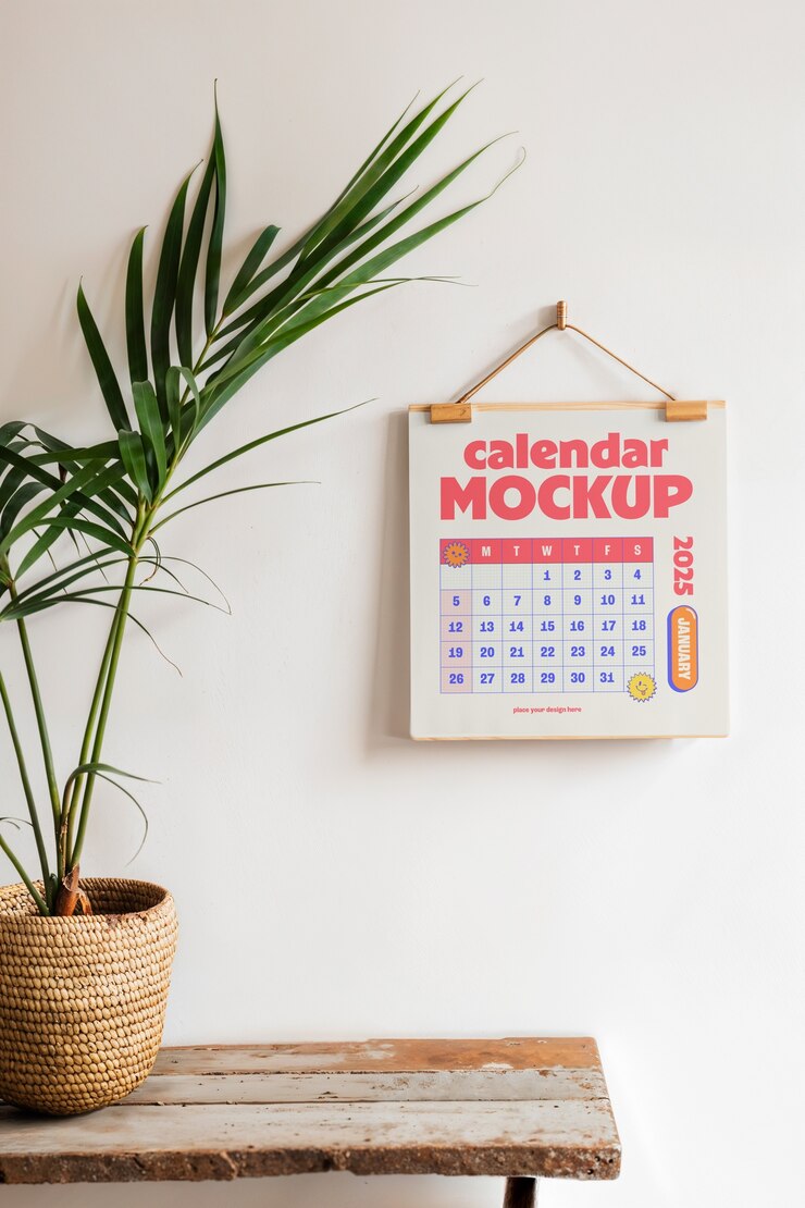 PSD diseño de la maqueta del calendario