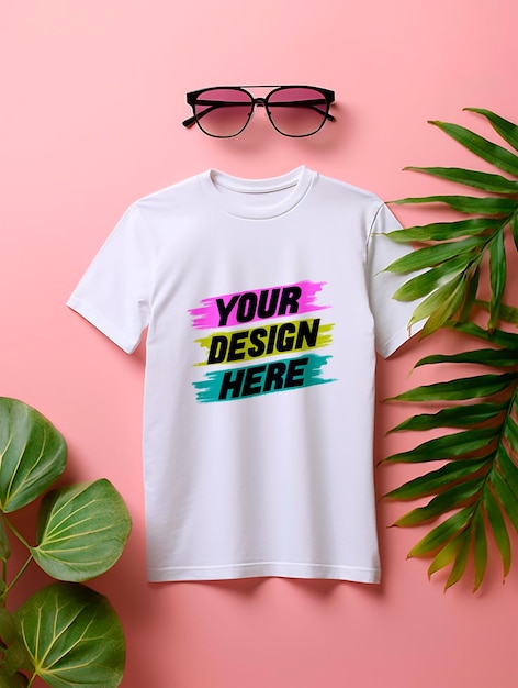 Diseño de maqueta de camiseta blanca