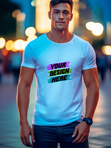 Diseño de maqueta de camiseta blanca