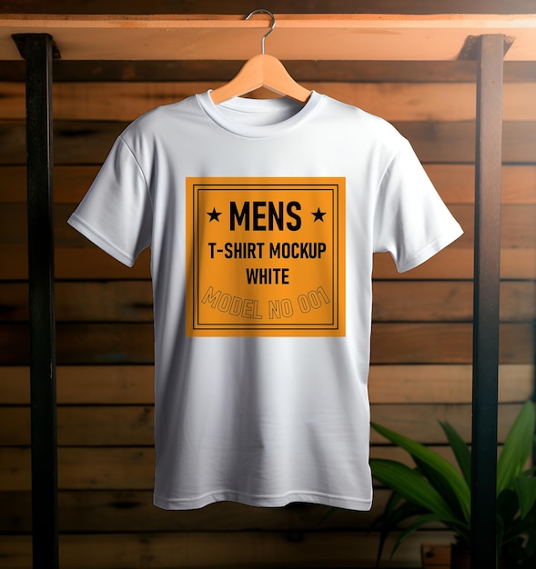 Diseño de maqueta de camiseta colgada para hombres