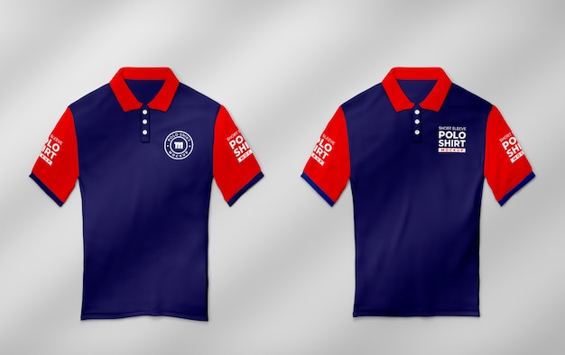 PSD diseño de maqueta de camiseta polo