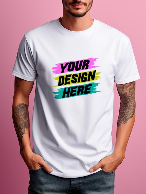 PSD diseño de maqueta de camiseta