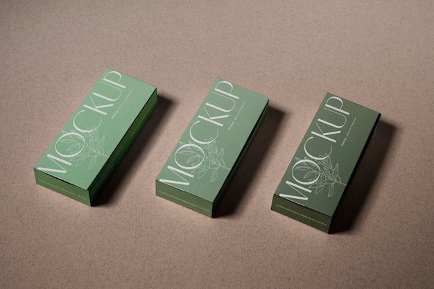 Diseño de maqueta de cartón rectangular.