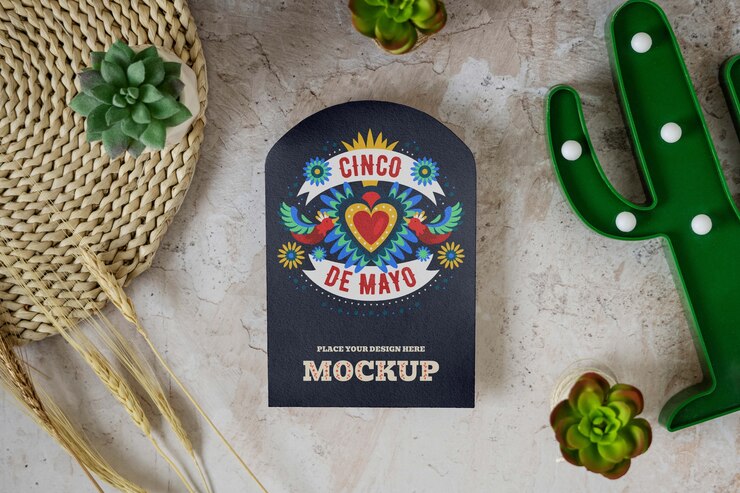 PSD diseño de maqueta de cinco de mayo
