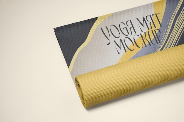PSD diseño de maqueta de colchoneta de yoga