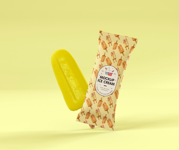 Diseño de maqueta de cono de helado