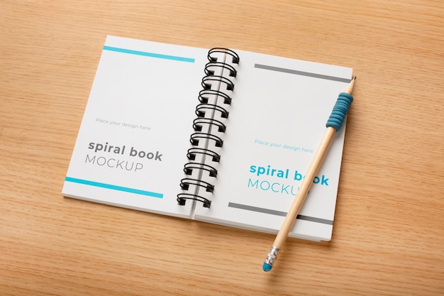 PSD diseño de maqueta para cuaderno espiral.