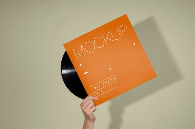 Diseño de maqueta de disco de vinilo
