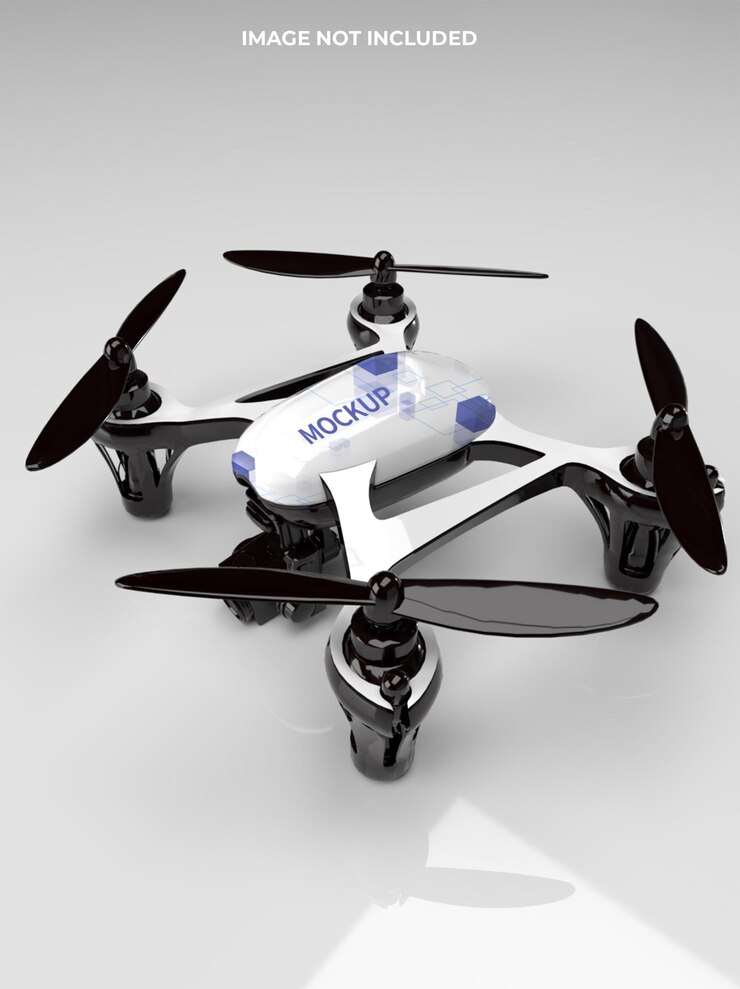 Diseño de maqueta de drones en renderizado 3d