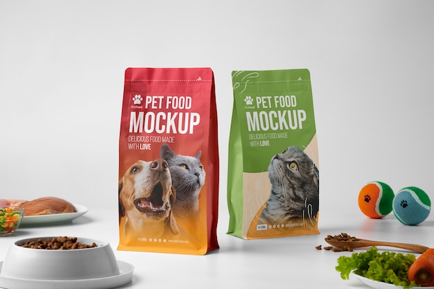 Diseño de maqueta de empaque de alimentos para mascotas