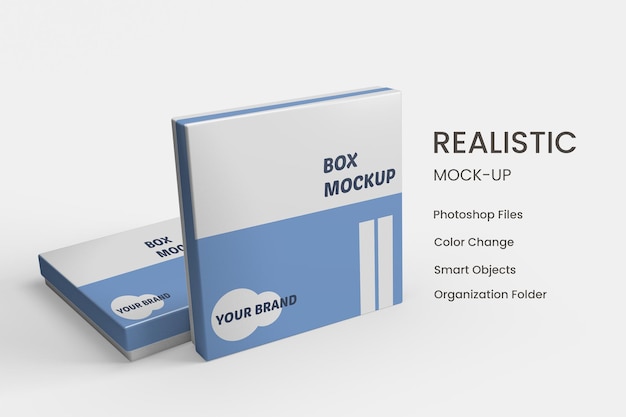 Diseño de maqueta de empaque de caja cuadrada
