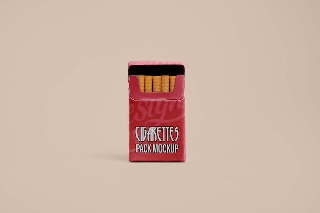 PSD diseño de maqueta de empaque de cigarrillos.