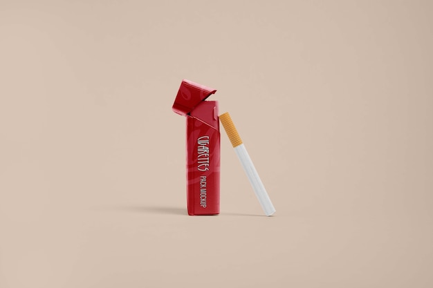 PSD diseño de maqueta de empaque de cigarrillos.
