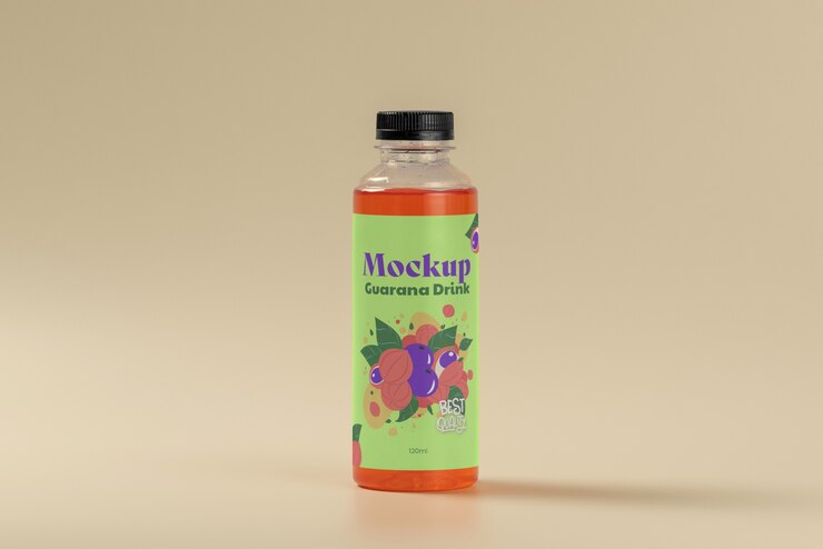 PSD diseño de maqueta de empaque de guaraná.