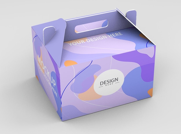 PSD diseño de maqueta de empaque de papel