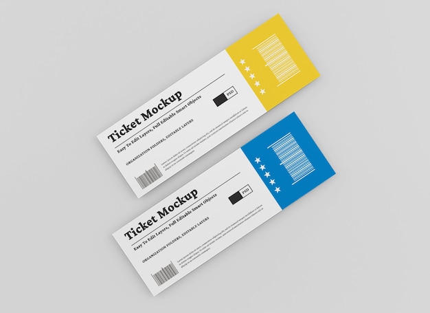 Diseño de maqueta de entradas aislado