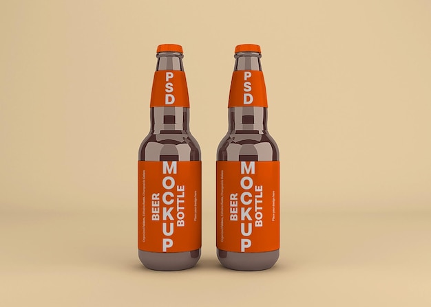 Diseño de maqueta de etiqueta de botella de cerveza aislado