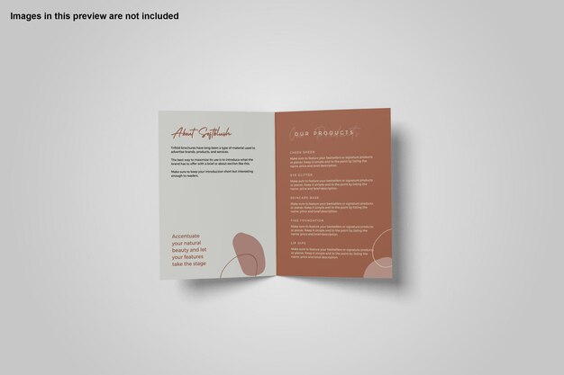 diseño de maqueta de folleto bifold a4