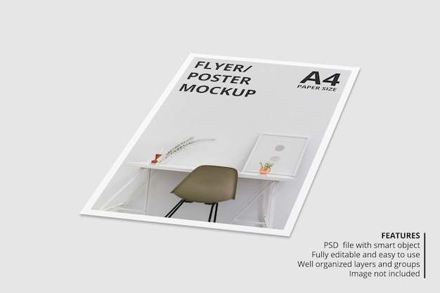 Diseño de maqueta de folleto flyer A4