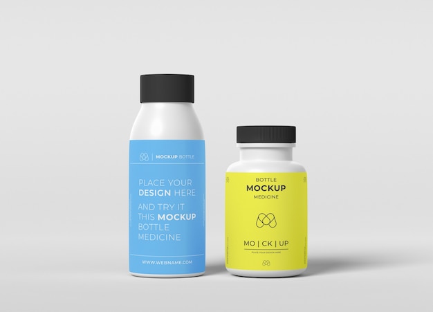 Diseño de la maqueta del frasco de medicamentos