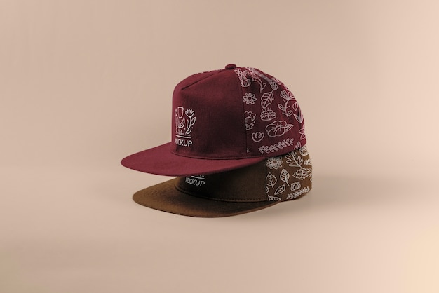 PSD diseño de maqueta de gorra snapback