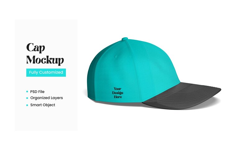 Diseño de maqueta de gorras editable PSD